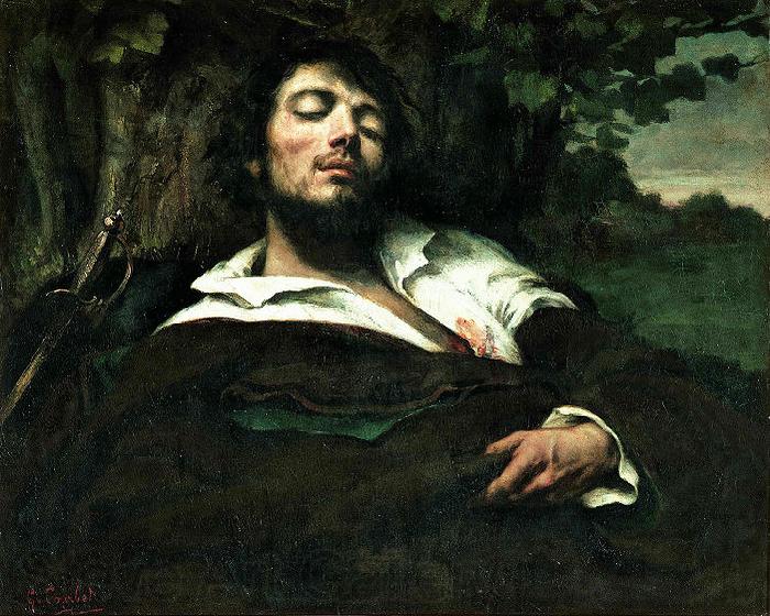 Gustave Courbet The Wounded Man Norge oil painting art